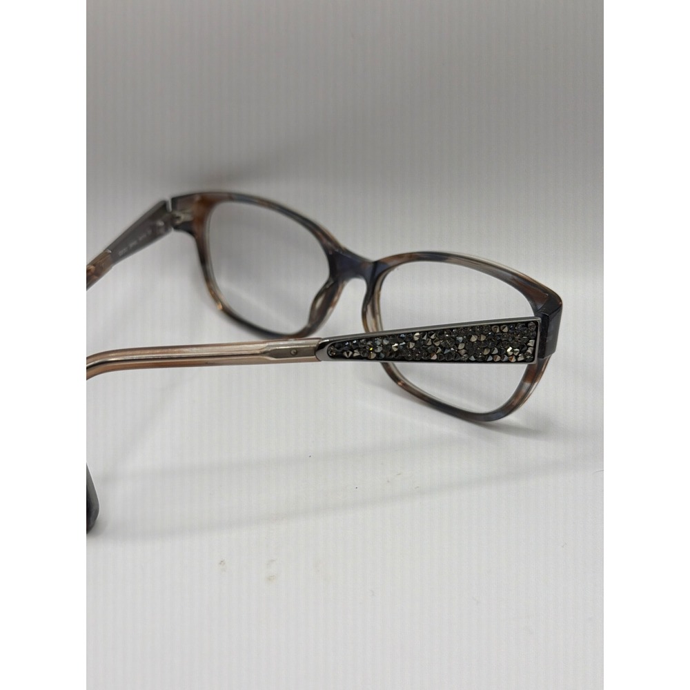 Marciano Guess Eyeglass Frames Women 54-16-135 Brown Marble Crystal GM 243 - Picture 3 of 7